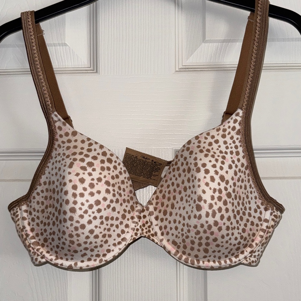 Playtex Brown and Cream Spotted Bra, size 38B, EUC - Picture 1 of 3